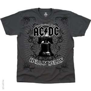  AC DC Black Bells T Shirt (Grey), L