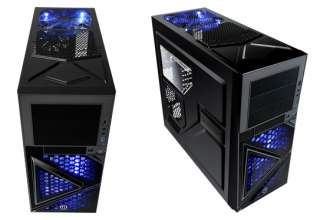 Geometric side panel window and a 12 cm side panel VGA cooling opening 
