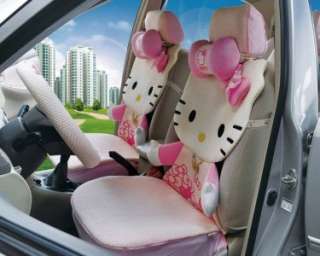 New Hello kitty ice silk car auto seat cover cushion 12 pcs a set pink 