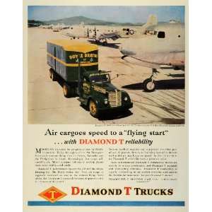  1945 Ad Diamond T Motor Car Trucks Model 910 Air Transport 
