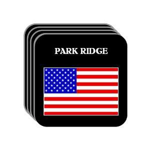 US Flag   Park Ridge, Illinois (IL) Set of 4 Mini Mousepad Coasters