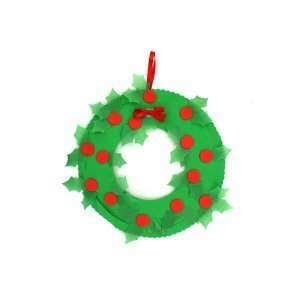  Tissue Paper Christmas Wreath Craft Kit Pack Of 16: Home 