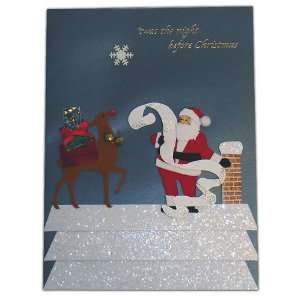  Rooftop Reindeer and Santa Burgoyne Card 