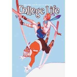 College Life Falling Down 12x18 Giclee on canvas