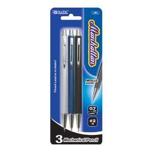  BAZIC Manhattan 0.7mm Metal Mechanical Pencil (3/Pack 