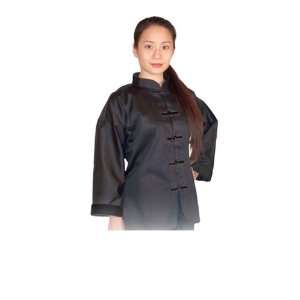  Kung Fu (Kungfu) Uniform 100% Cotton All Black (Top Only 
