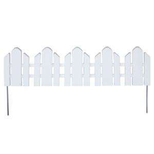   Adirondack Style Resin Fencing Small   White Patio, Lawn & Garden