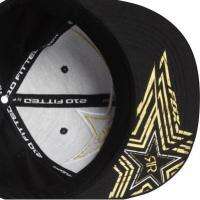Fox Racing Rockstar Mens Golden 210 Flat Bill Flex Fit Hat Cap MX 