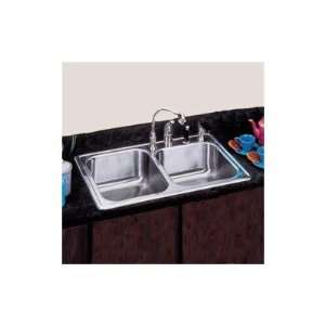   Self Rimming Stainless Steel Double Bowl Kitchen Sink Configuration