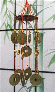 Feng Shui Chinese Oriental Lucky Money Wealth Coin Windchime NEW 