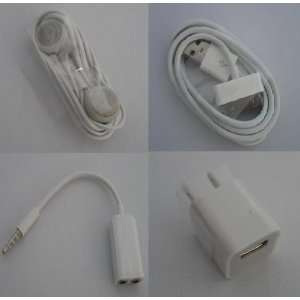   Charger , USB Sync Data Cable ,Earphone , 3.5mm Audio Cable Splitter