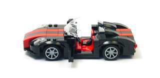Lego Custom Black Sports Car w/ Red City Town 10211 8402 10182 10197 