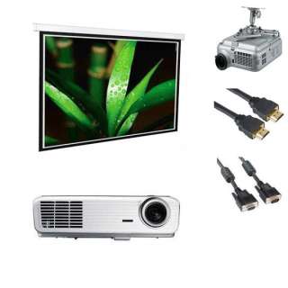 3D Projector Optoma HD66 Bundle with 100 electric screen, Ceiling 