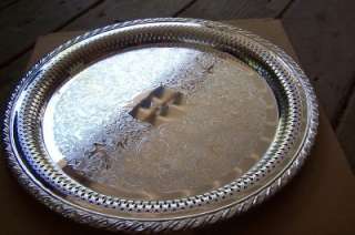 Oneida USA Silver Round Tray Platter NIB  