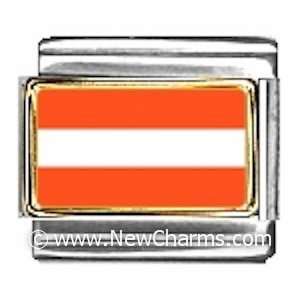 Austria Photo Flag Italian Charm Bracelet Jewelry Link