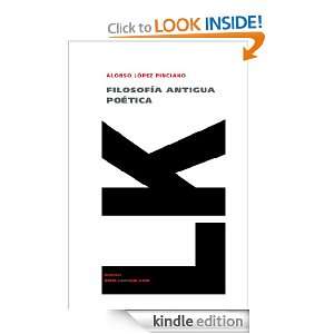  Filosofía antigua poética (Memoria) (Spanish Edition 