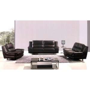   : 3pc Contemporary Modern Leather Sofa Set #AM 768 DC: Home & Kitchen