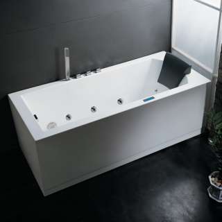Ariel Bath AM154 Platinum Whirlpool Freestanding Tub, White  