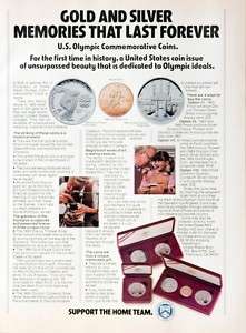 1984 Olympic Commemorative Coins vintage ad  