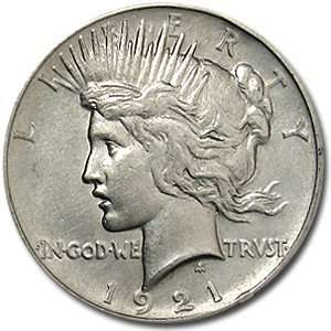  1921 Peace Dollar   Almost Uncirculated   High Relief 