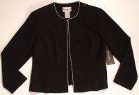 NWT Karin Stevens Black Blazer Jacket Ladies Size 14  