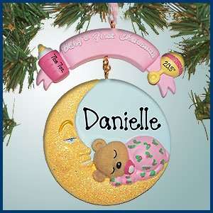  Personalized Christmas Ornaments   Baby Bear Girl Sleeping 