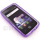 Purple Soft Gel Case Cover Skin Film For LG Optimus Glare / E510