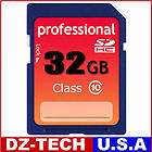 New 32GB Class 10 SD HC (SDHC) High Speed Flash Memory Card 32G w/USB 