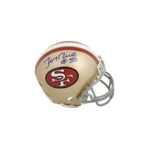 JERRY RICE SAN FRANCISCO 49ERS HALL OF FAMER SIGNED AUTOGRAPHED MINI 