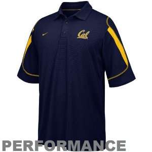    Nike Cal Golden Bears Navy Blue Stiff Arm Polo: Sports & Outdoors