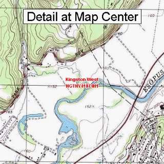USGS Topographic Quadrangle Map   Kingston West, New York (Folded 