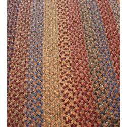   Alexa Cotton Fabric Braided Copper Lodge Rug (5 x 8)  Overstock