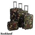 Rockland Designer Pink Zebra 4 piece Luggage Set  