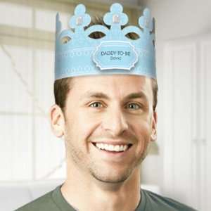    Daddy To Be Crown   Blue Personalized Baby Shower Hat: Baby