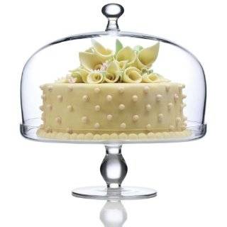 Glass Cake Stand   Terra Footed Cake Dome  Kitchen 