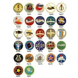  Round School Lapel Pins: Office Products
