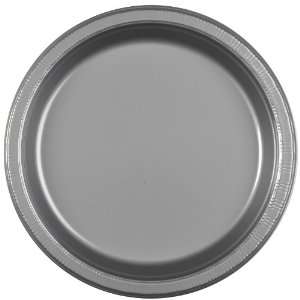  Shimmering Silver 7 inch Plastic Plates 20 pc Kitchen 