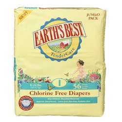 Earths Best Tender Care Size 1 (8 14 lbs) Diapers (224 Diapers 