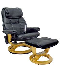 Deluxe Leather Massage Chair with Ottoman  Overstock