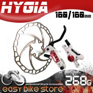   Hydraulic 160 + 160 Disc Brake Superlite White PVC hose MTB BMX bike