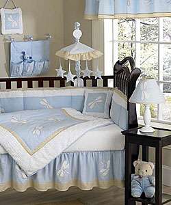 Dragonfly Dreams 12 piece Blue Crib Bedding Set  