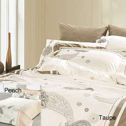   Paisley Embroidered King size 3 piece Duvet Cover Set  Overstock