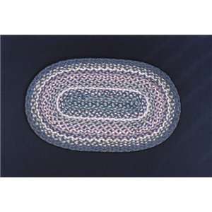 Braided Rugs Ovals 2x8   Blue Tonal: Home & Kitchen
