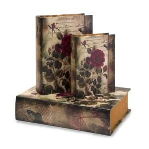  Carle Postale Vintage Look Canvas Book Boxes Storage   Set 