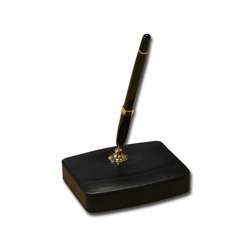 Dacasso Black Leather Single Pen Stand  Overstock