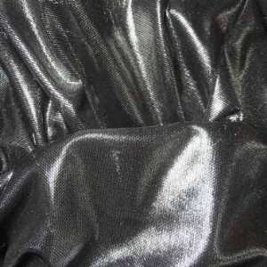  Metallic Stretch Mesh Fabric Silver Black: Home & Kitchen