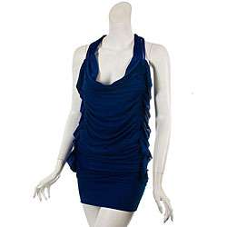 Wishes Womens Royal Blue Macrame Racerback Party Dress  Overstock 