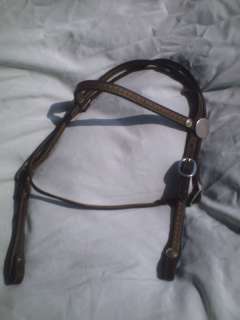 LEATHER HEADSTALL ONLY   HORSE SIZE  
