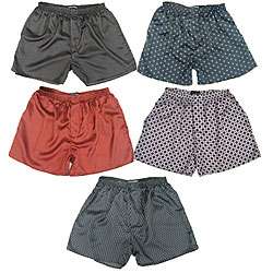 Mystic Clothing Mens Satin Boxer Shorts (Pack of 5)  