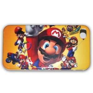 Ec00117b Super Mario Case Hard Case Cover for Apple Iphone4 4g + Free 